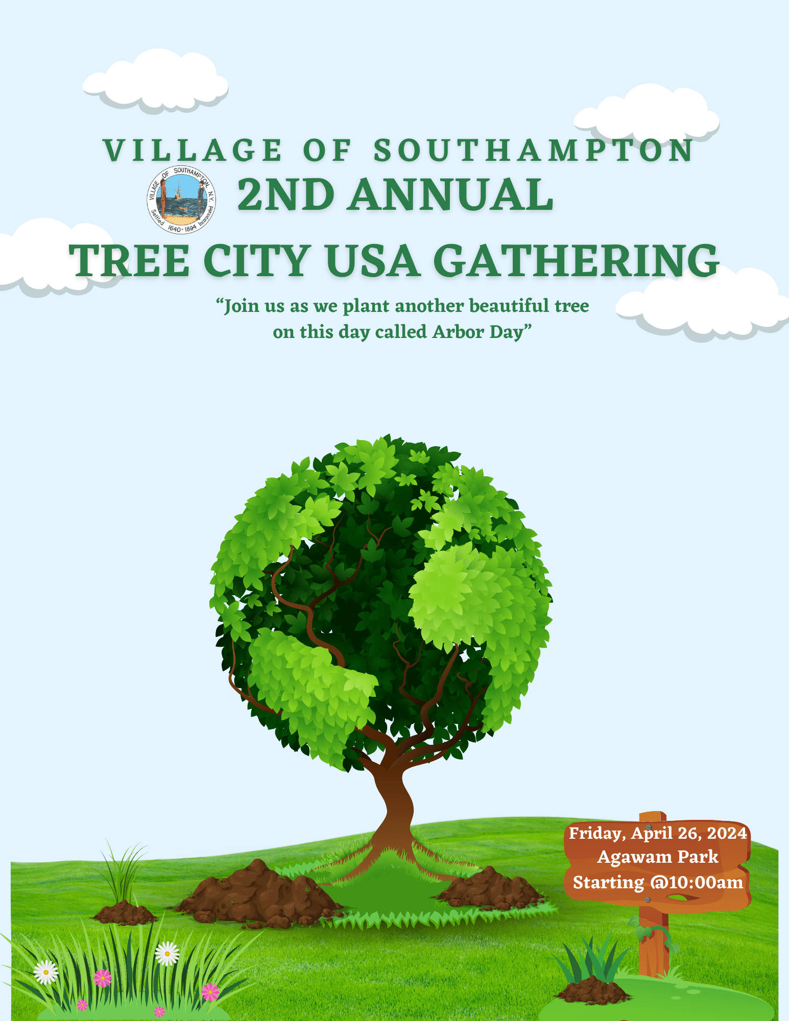 Village of Southampton Arbor Day Tree Gathering 4.26.2024