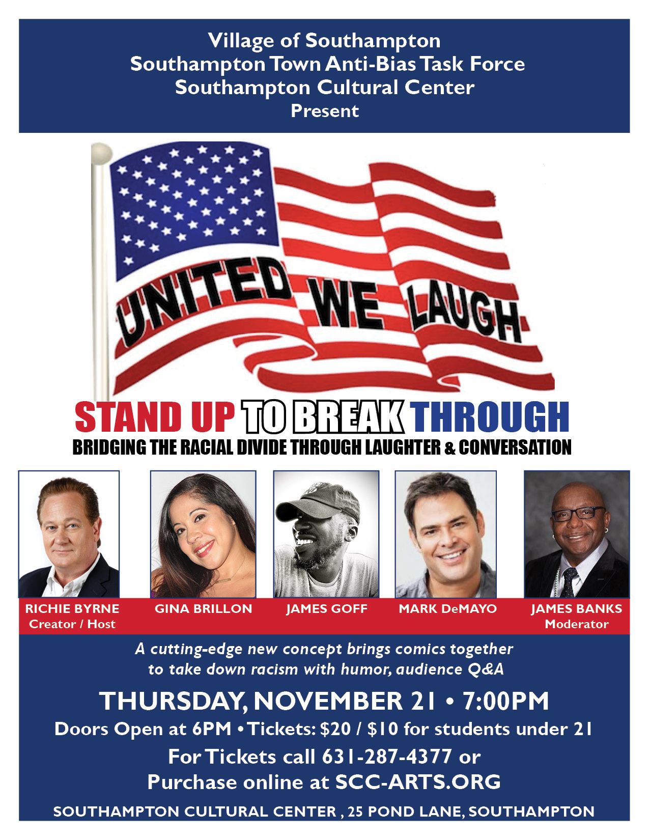 image of United We Laugh flyer